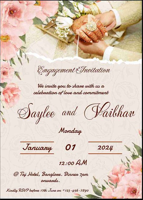 Rustic engagement invitation - edit with ease!