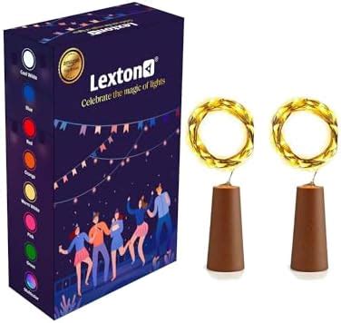 Lexton 20 LED 2 Meter Wine Bottle Cork Lights Copper Wire String Lights ...