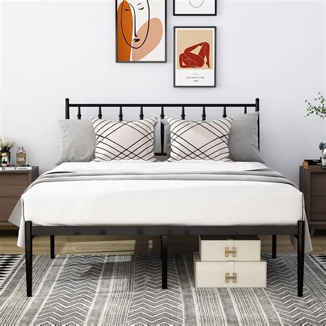 REGOSS Full Metal Bed Frame with Headboard, 14 Inch India | Ubuy