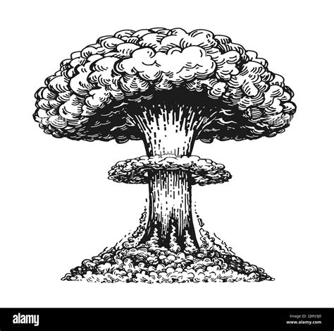 Atomic Bomb Explosion Drawing