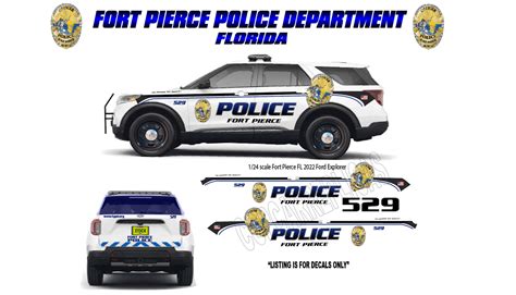1/24 Fort Pierce Florida Police 2022 Ford Explorer Waterslide Decals ...