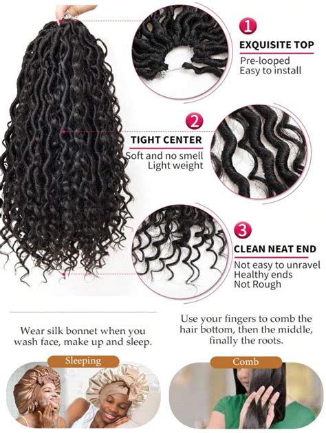 Cabello trenzado a ganchillo estilo Goddess Locs de 14 pulgadas ...