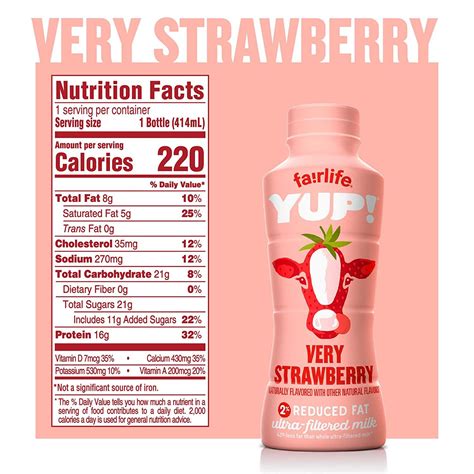 fairlife YUP! Low Fat Ultra-Filtered Strawberry Milk 14 Fl Oz (Pack of ...