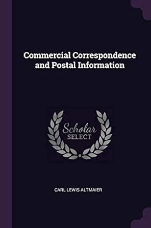 Buy Commercial Correspondence and Postal Information Book Online at Low ...