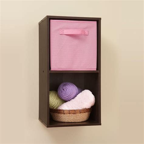 Buy 12 in. H x 24 in. W x 12 in. D Espresso Wood Look 2-Cube Storage ...