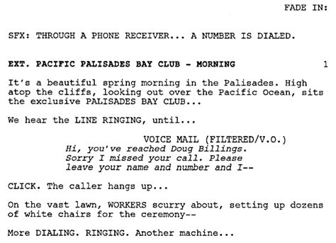 Image result for Screenplay Script Example