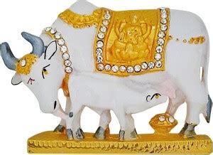Bavi Kamdhenu idol for Pooja Room Home, Office, Car Dashboard Showpiece ...