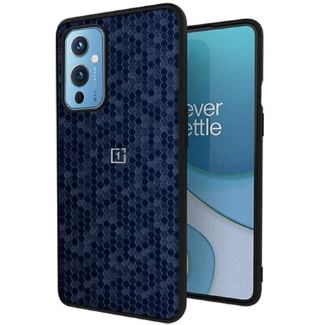 Riggear Sleek Back Cover Case for OnePlus 9 (TPU+PC | Blue Hive ...