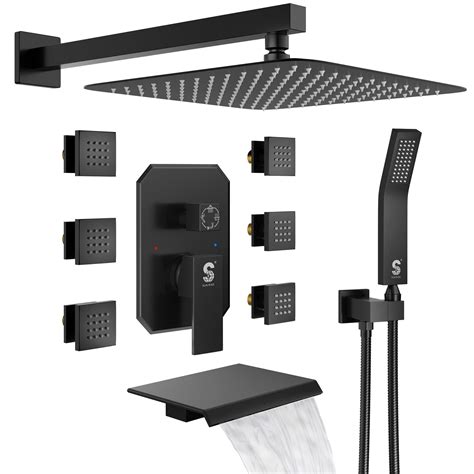 Buy Waist Massage Spray Shower System with 6 Body Jets and Tub Spout ...