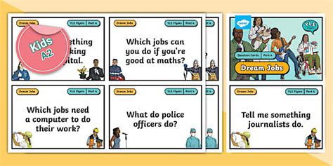 YLE Flyers Speaking Exam Material - Part 4 (Dream Jobs)