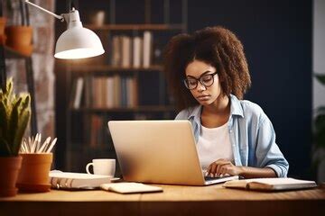 Empowering african student girl navigating university admission exams ...