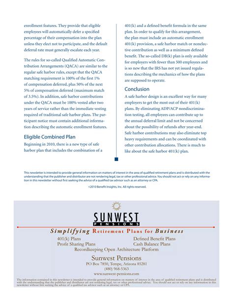 Benefits: Safe Harbor 401k | PDF