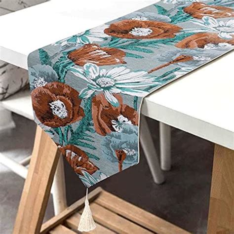 Buy HomeStorie Cotton jacquard Centre Table Runner for Dining Table 6 ...