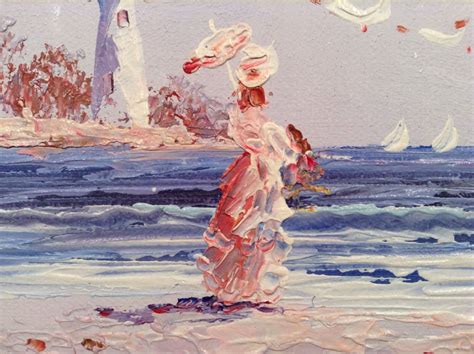J Miller Oil on Canvas Painting Women on Beach Signed | eBay