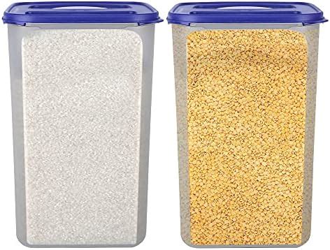 Buy Amazon Brand - Solimo Set of 2 Storage Container (3.4L), Blue (24 x ...