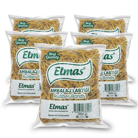 180 X 5 mm Elmas Ambalaj Lastiği 5 Paket X 1000 Gram