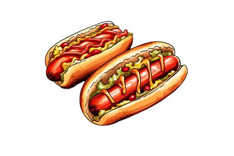 Hot Dogs Clipart Graphic by Forhadx5 · Creative Fabrica