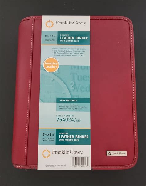 Buy Franklin Covey Leather Compact Zipper Binder New ~Read Online at ...