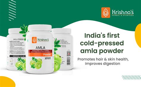 KRISHNA'S HERBAL & AYURVEDA Amla (Phyllanthus Emblica) Powder - 100 G ...