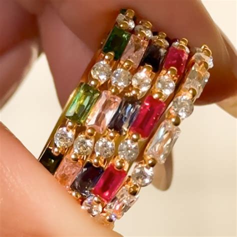 Set of 5 Stackable Anti Tarnish Gold Plated Rings in India | Octonov ...