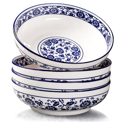 YUN TAO Pasta Bowls 60oz, 9 Inch Large Fruit Salad Serving Bowls, Soup ...