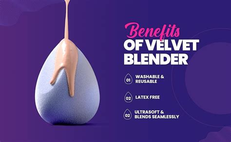 MARS Microfiber Velvet Beauty Blender for makeup | Less Wet & Dry ...