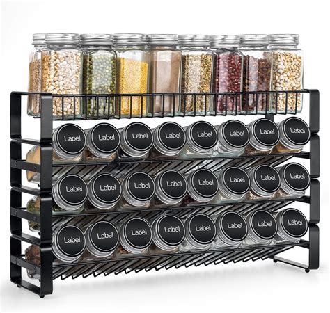 Amazon.com: JONYJ 4 Tier Stackable Seasoning Rack Organizer, Detachable ...