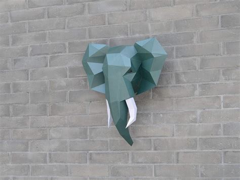 Handmade Elephant Head DIY Paper Sculpture,Pre-cutting Low India | Ubuy