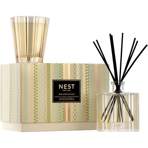 Birchwood Pine Candle & Reed Diffuser Set - Winter Forest Aroma ...