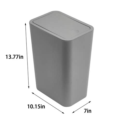 AJKSFHIU Small Trash Can with Lid,Plastic Trash Bin Slim Garbage Bin ...