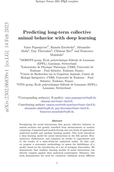 Deep Learning Model Animal Behvaior 的图像结果