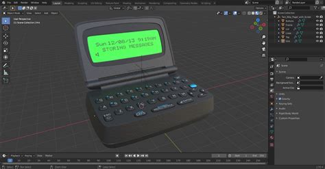 3D Two-Way Pager with Screen On model | 3D Molier International