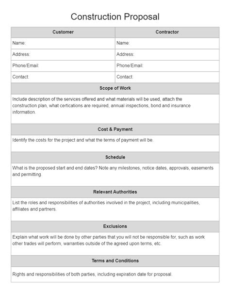 Construction Proposal Template | EdrawMax | EdrawMax Templates
