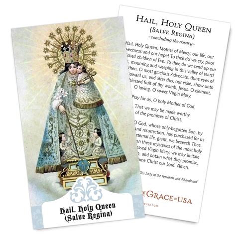 Hail Holy Queen Prayer Card - New Product Critical reviews, Prices, and ...
