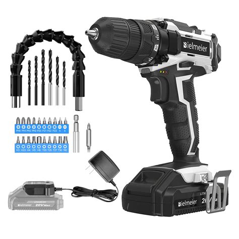 20v Max Cordless Electric Drill Set With Led Light Electric ...