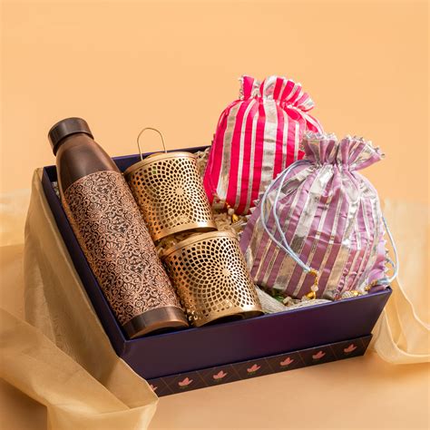 Shimmer & Shine Diwali Hamper - Luxury Copper Items Gift Hamper – The ...