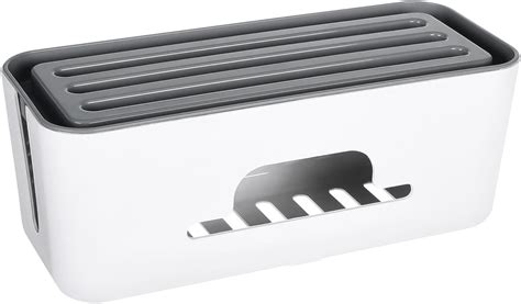 Wire Management Box - Power Strip, Cords, Surge Protector Hiding Cover ...