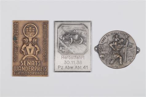 ratisbon's | 3 + plaque Pz.Abw.Abtl. 41 & 6 and MSA Polizei Hamburg ...