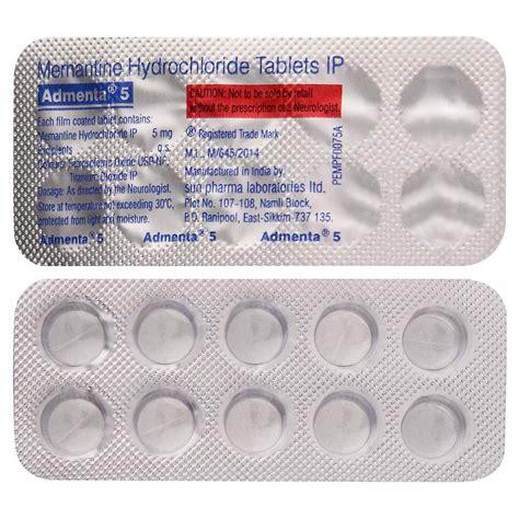 Admenta 5 - Strip of 10 Tablets : Amazon.in: Health & Personal Care