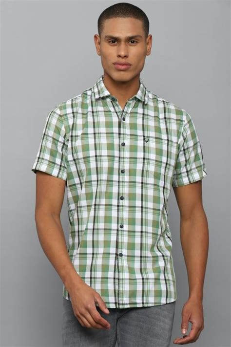Allen Solly Men Checkered Casual White Shirt - Buy Allen Solly Men ...