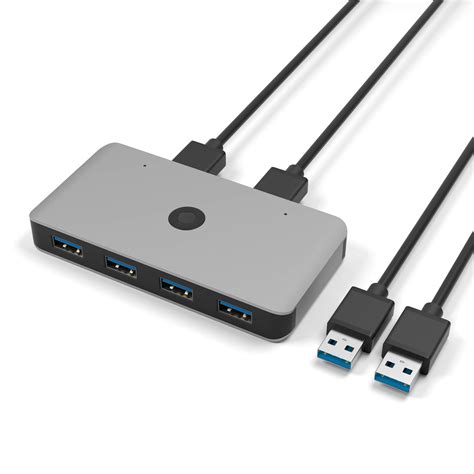 Buy Cateck USB 3.0 Aluminum Sharing Switch Selector 4 Port 2 Computers ...