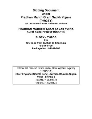 Rural Road Project-II(RRP-II) Doc Template | pdfFiller