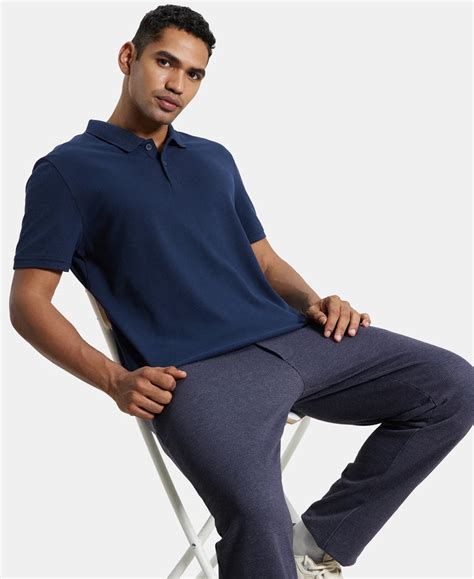 Buy Super Combed Cotton Rich Pique Fabric Solid Half Sleeve Polo T ...