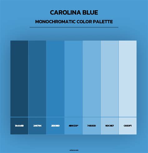 Carolina Blue color palettes - colorxs.com