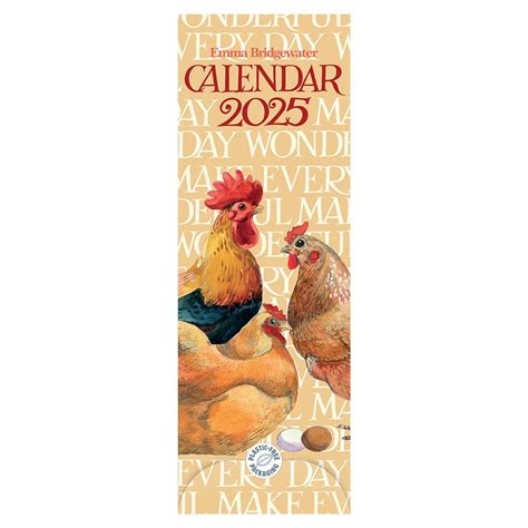 Emma Bridgewater Rise & Shine 2025 Slim Calendar