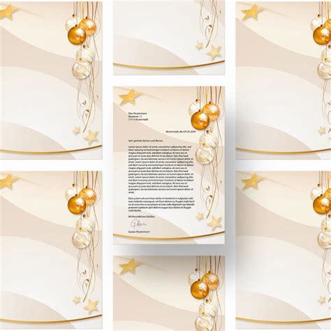 Briefpapier Weihnachten FROHE FESTTAGE - DIN A4 - 20 Blatt