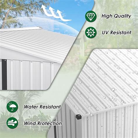Brightpeak 6x8 FT Outdoor Storage Shed, Metal Shed Kit with India | Ubuy