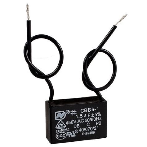 Alcoa Prime450V 1.5uF Polypropylene Film Ceiling Fan Motor Capacitor ...