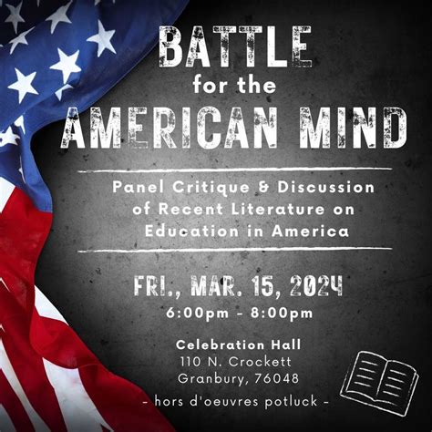 Battle for the American Mind: Panel Critique & Discussion, Celebration ...