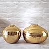 Buy BEHOMA Metal Round Flower Vase for Home Decor | Table Decorative ...
